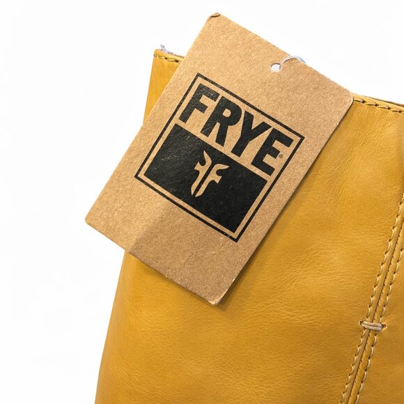 Frye Camryn Tall Pull On Boots Size 8 Banana Yellow Leather NWT - Picture 5 of 8